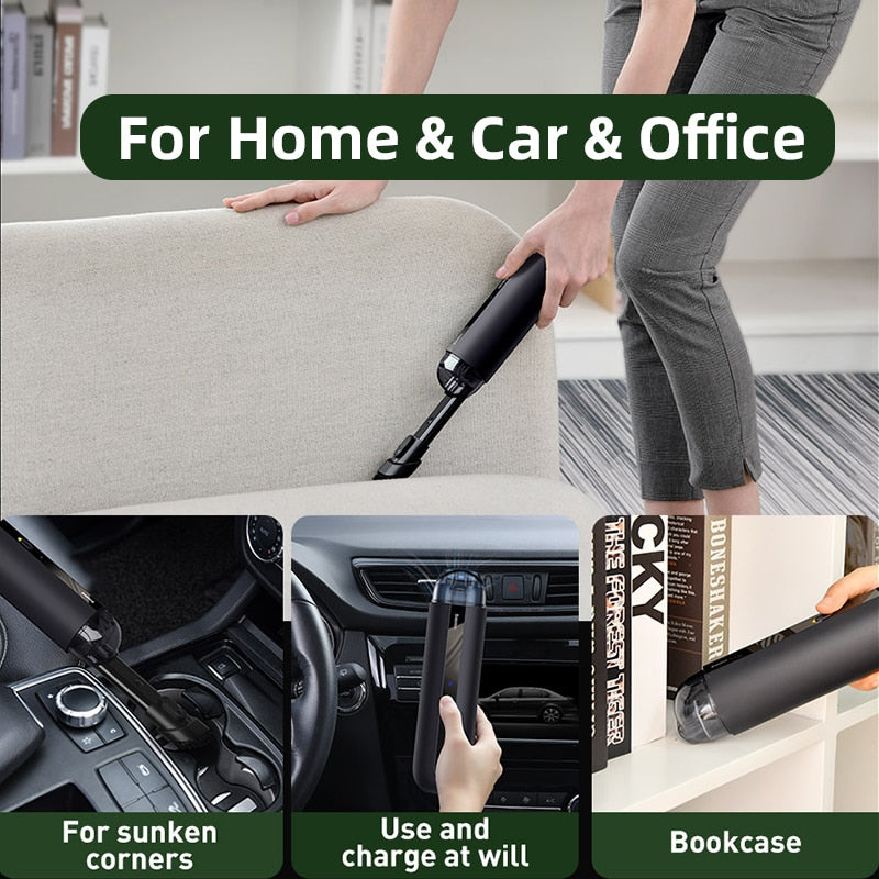 Baseus A2 Aspiradora Mini Inalámbrica 5000Pa para Coche, Hogar y Oficina