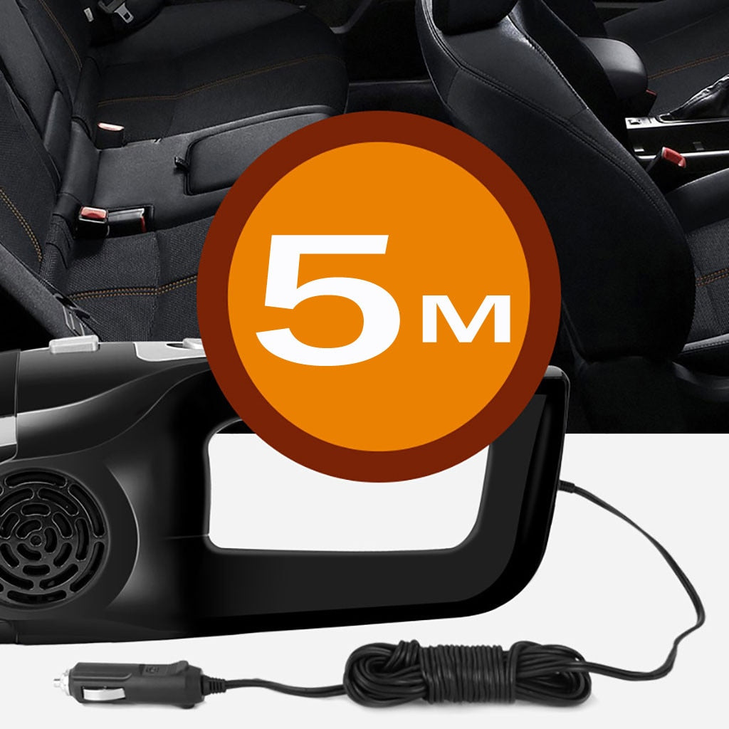 Aspiradora para Coche 12V 120W | Uso Húmedo y Seco con Filtro Extra